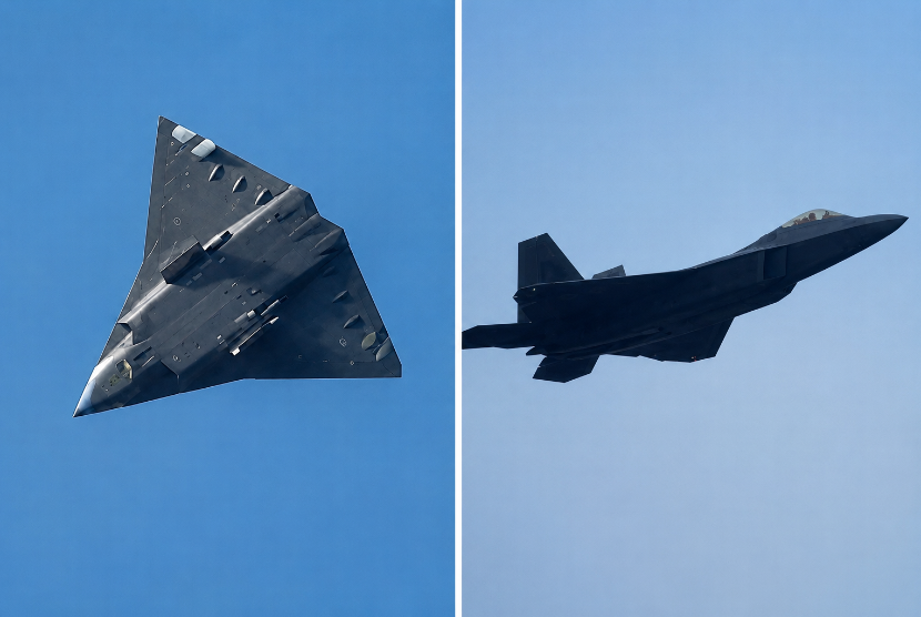Seberapa Kuat J-36 China Lawan F-22 Amerika?