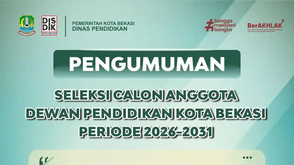 Disdik Kota Bekasi buka seleksi anggota dewan pendidikan 2026-2031, cek syarat dan cara daftarnya